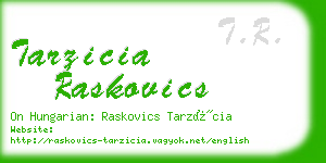 tarzicia raskovics business card